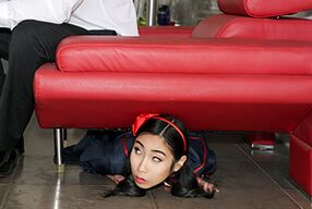 Mini Oriental Chick With a Tight Slit